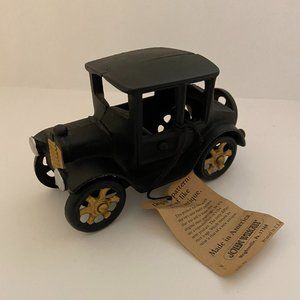 Black Cast Iron Model T Ford Car by John Wright: 5.5"